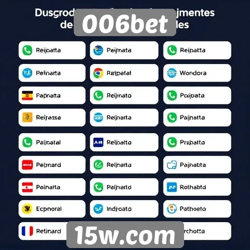 Métodos de pagamento aceitos na 006bet